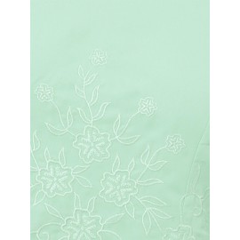 [Plus Size Embroidery Tops] Plus Size Elegant Embroidery Tops | Women's Short Sleeve Crew Neck Baggy Shirt | Summer Commuter Holiday Lightweight Casual Blouse