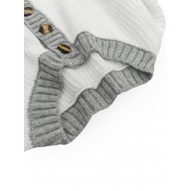 Plus Size - Women'S Oversized Sweater - Soft Pullover Sweater with Button Front Placket, Long Sleeve Round Neck Sweater for Fall/Winter